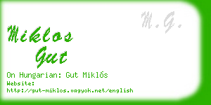 miklos gut business card