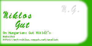 miklos gut business card